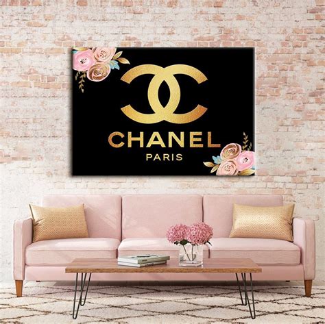 big pink chanel flower clipart|free printable chanel wall art.